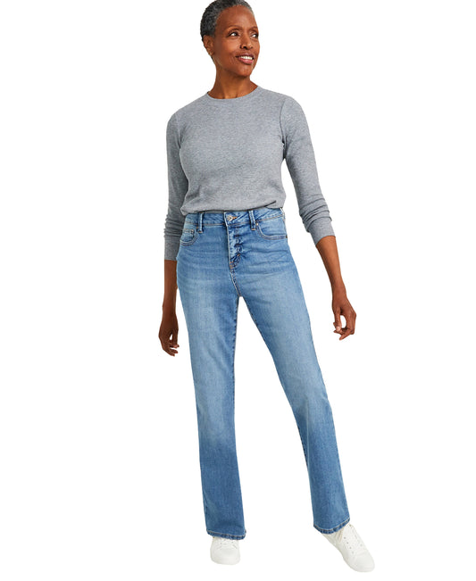 Petite High-Rise Bootcut Denim Jeans