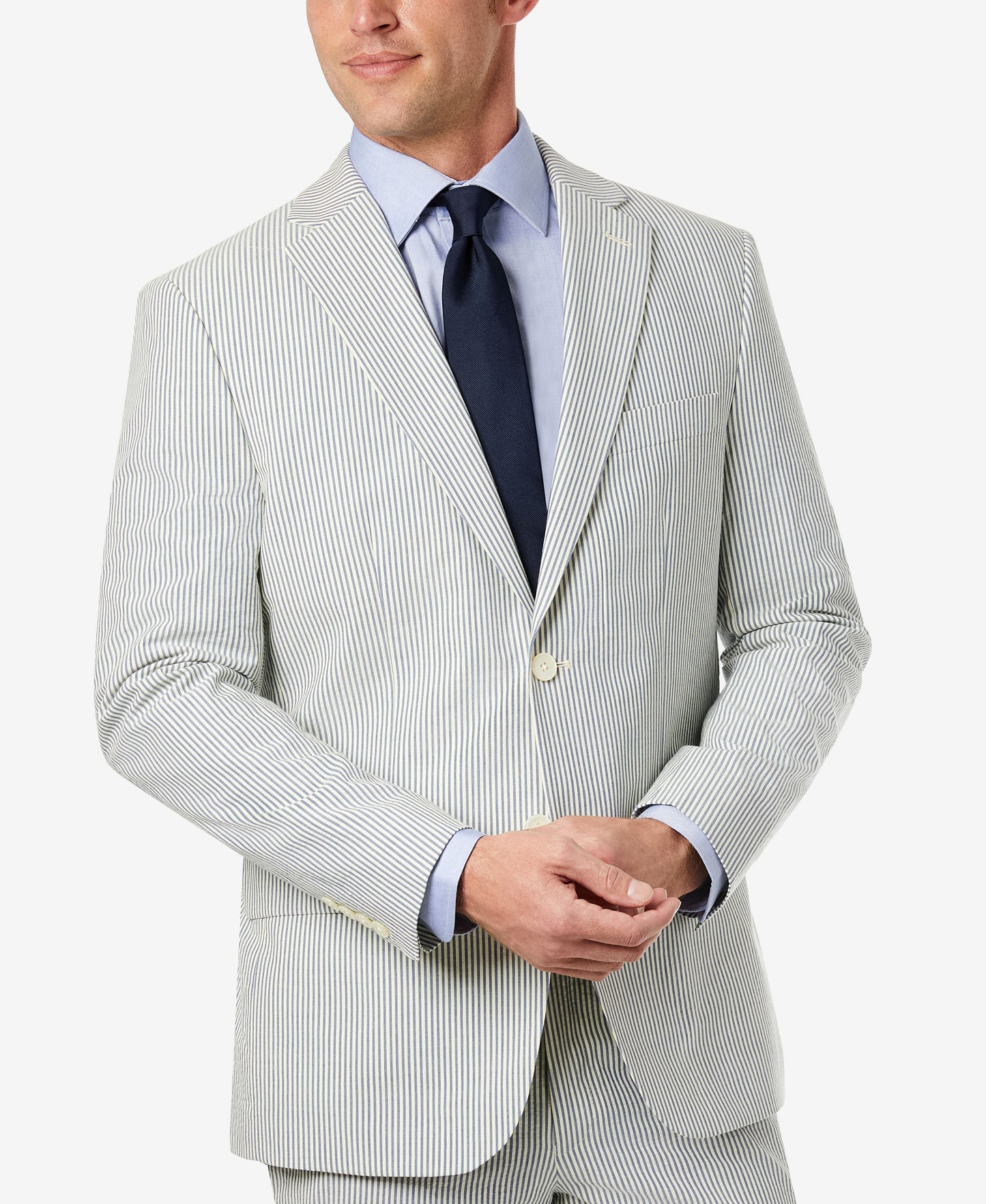Men's UltraFlex Classic-Fit seersucker Cotton Sport Coat
