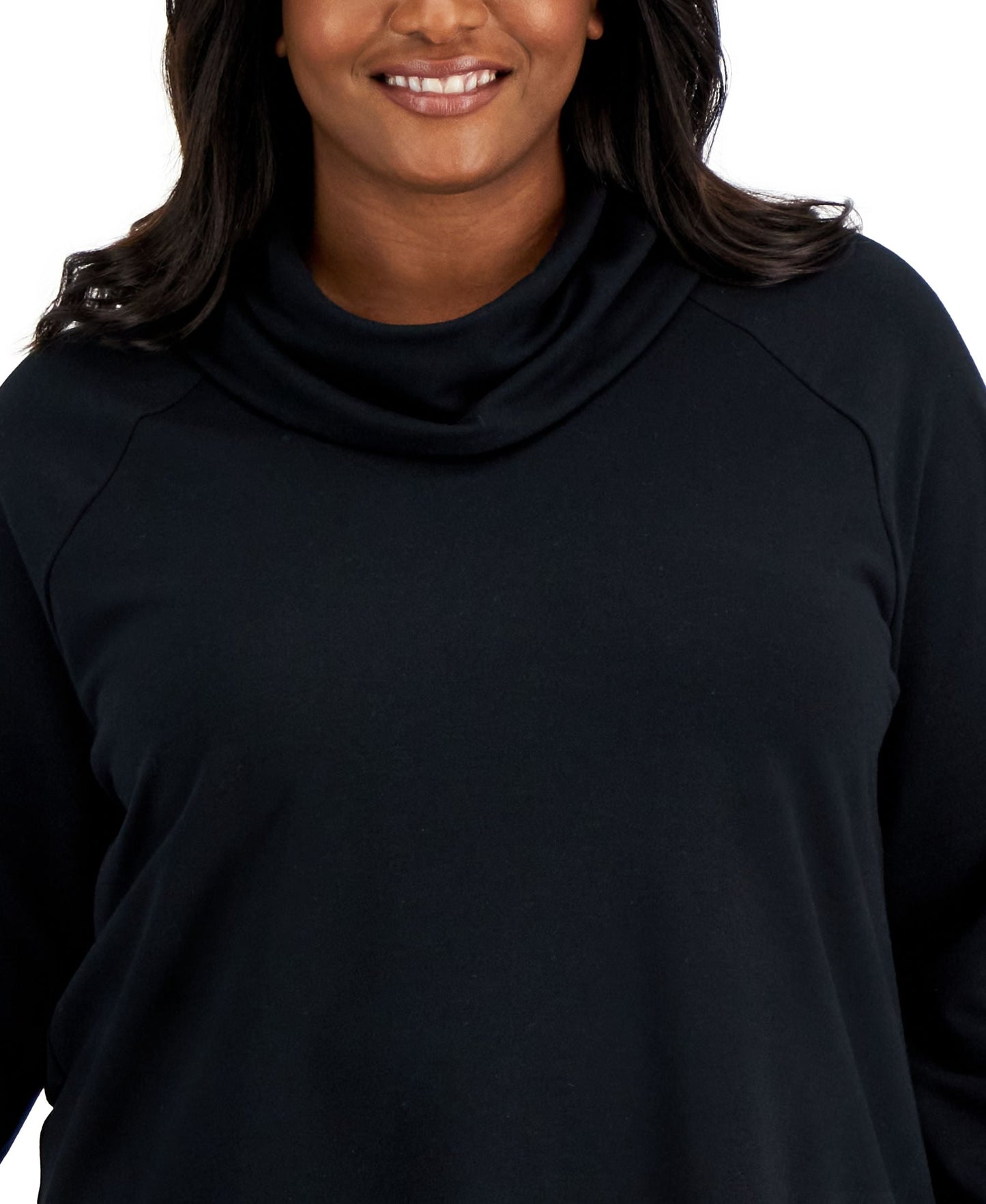 Karen Scott Plus Size French Terry Cowl Neck Tunic