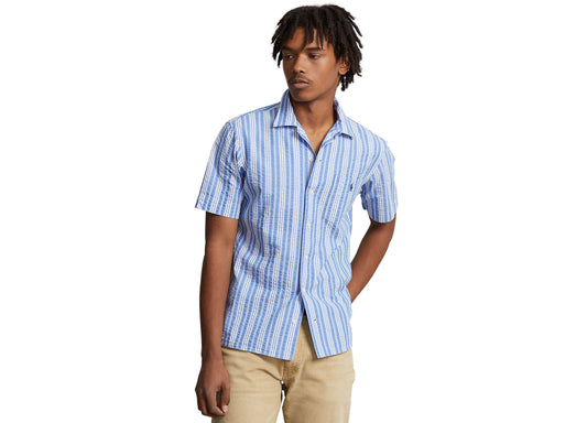 Men's Classic-Fit Seersucker Camp Shirt