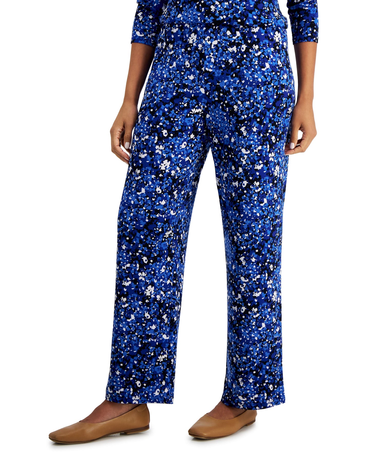 Petite Sea of Petals Knit Pants