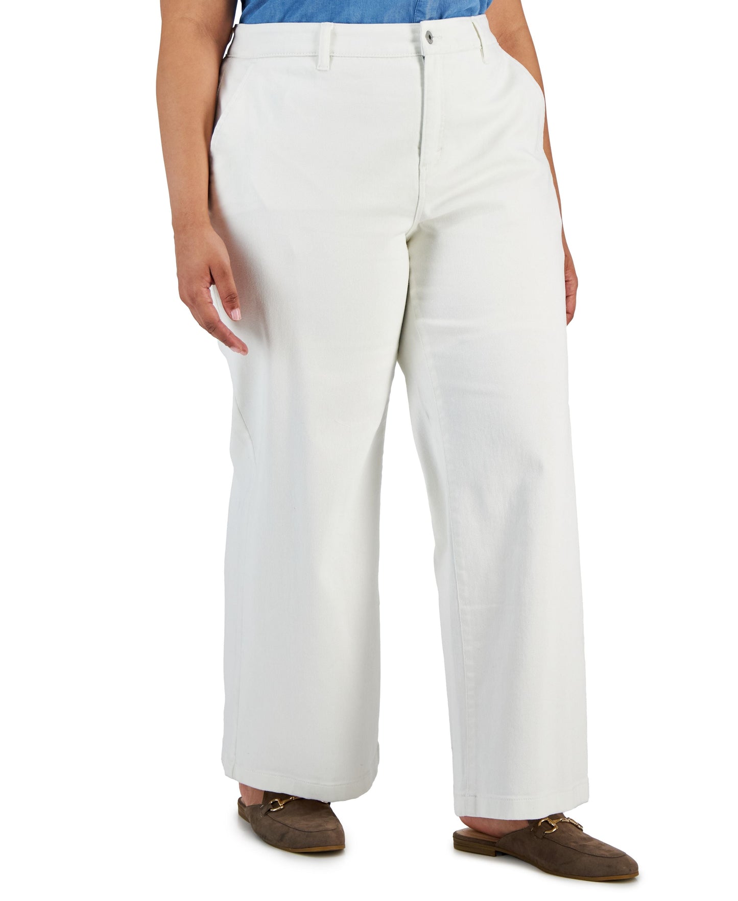 Plus Size Wide-Leg High-Rise Jeans