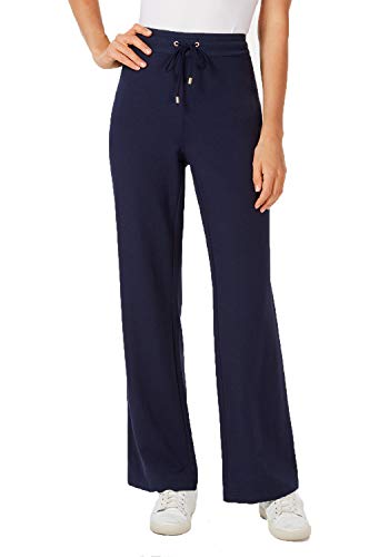 Petite Wide-Leg Pull-On Pants