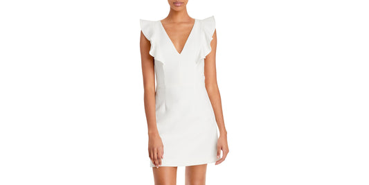 V-Neck Ruffle Whisper Dress