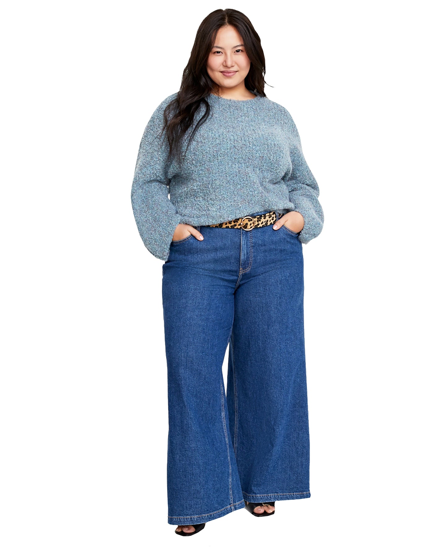 Plus Size Marled Boucl� Sweater