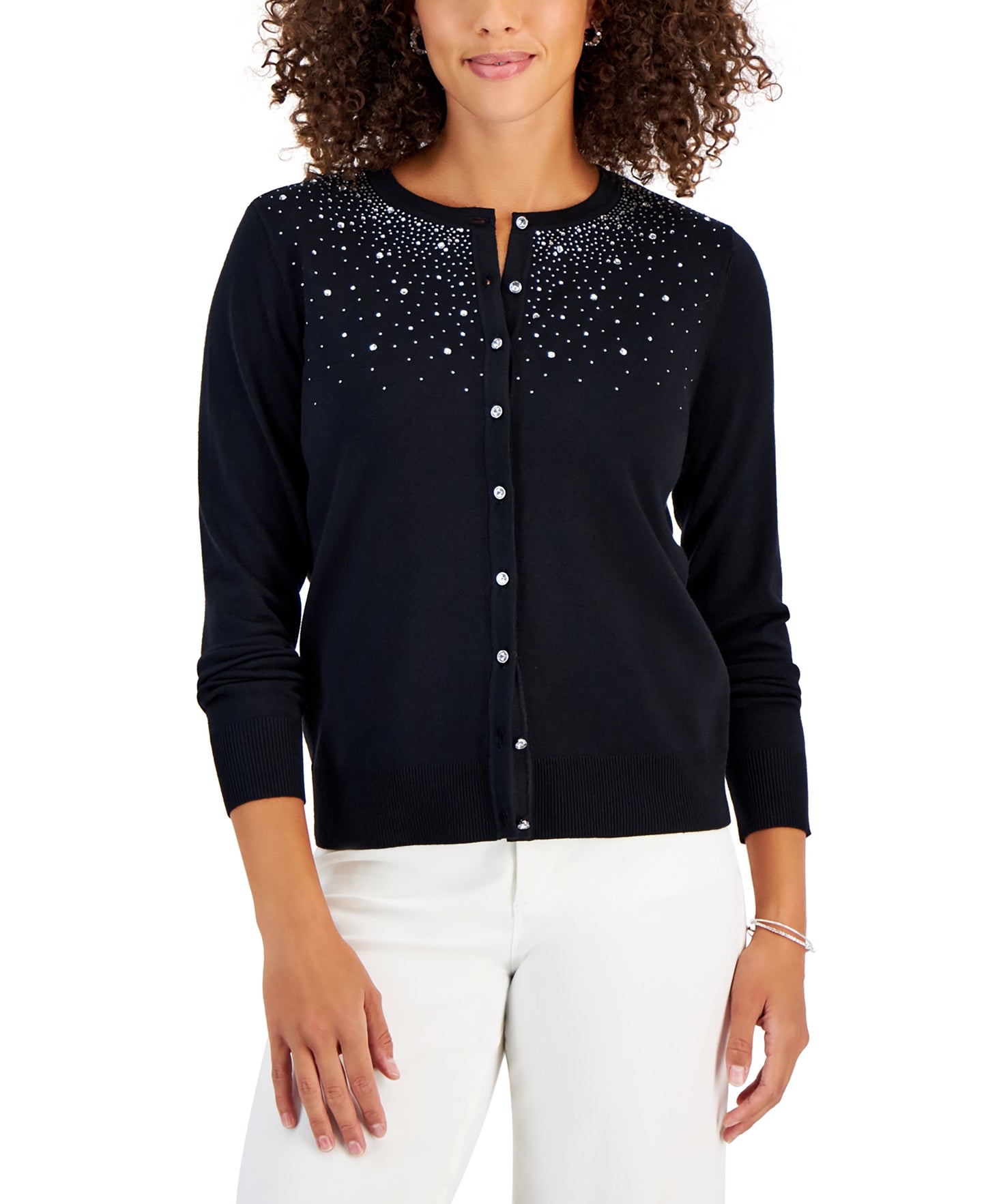 Petite Embellished Party Cardigan