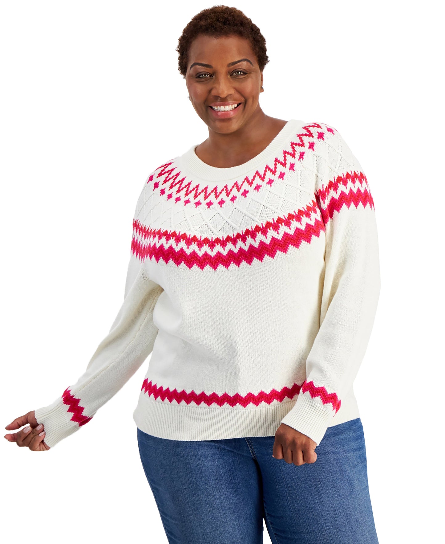 Plus Size Novelty Pullover Sweater