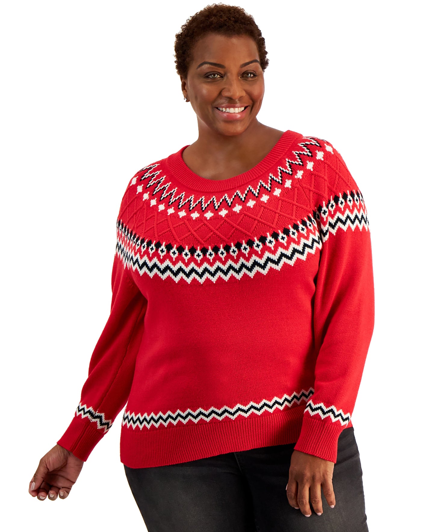Plus Size Novelty Pullover Sweater