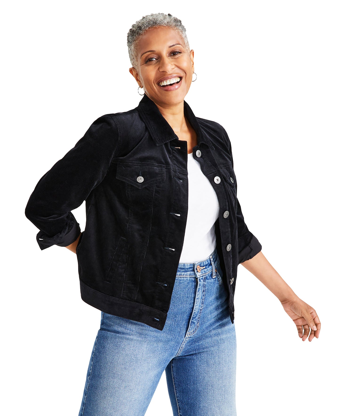 Women's Corduroy Classic Long-Sleeve Jacket