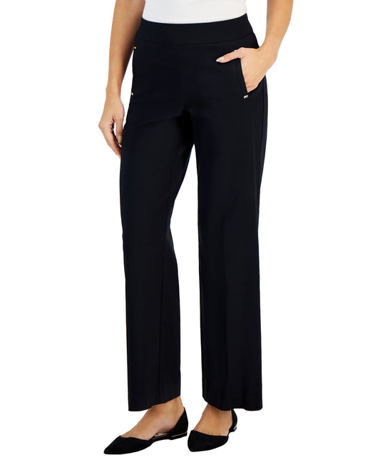Petite Wide Leg Pull On Pants