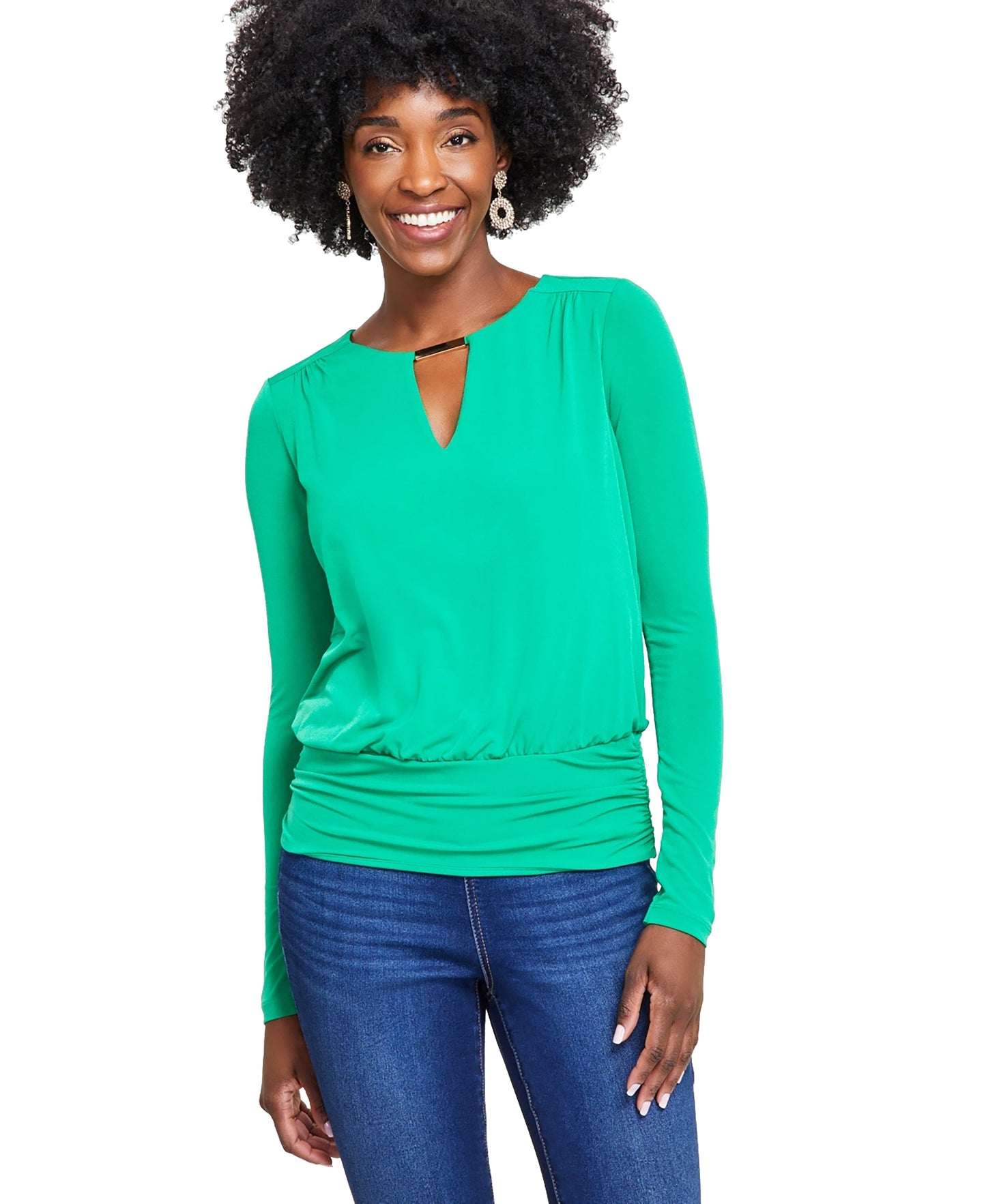 Women's Hardware Keyhole Top