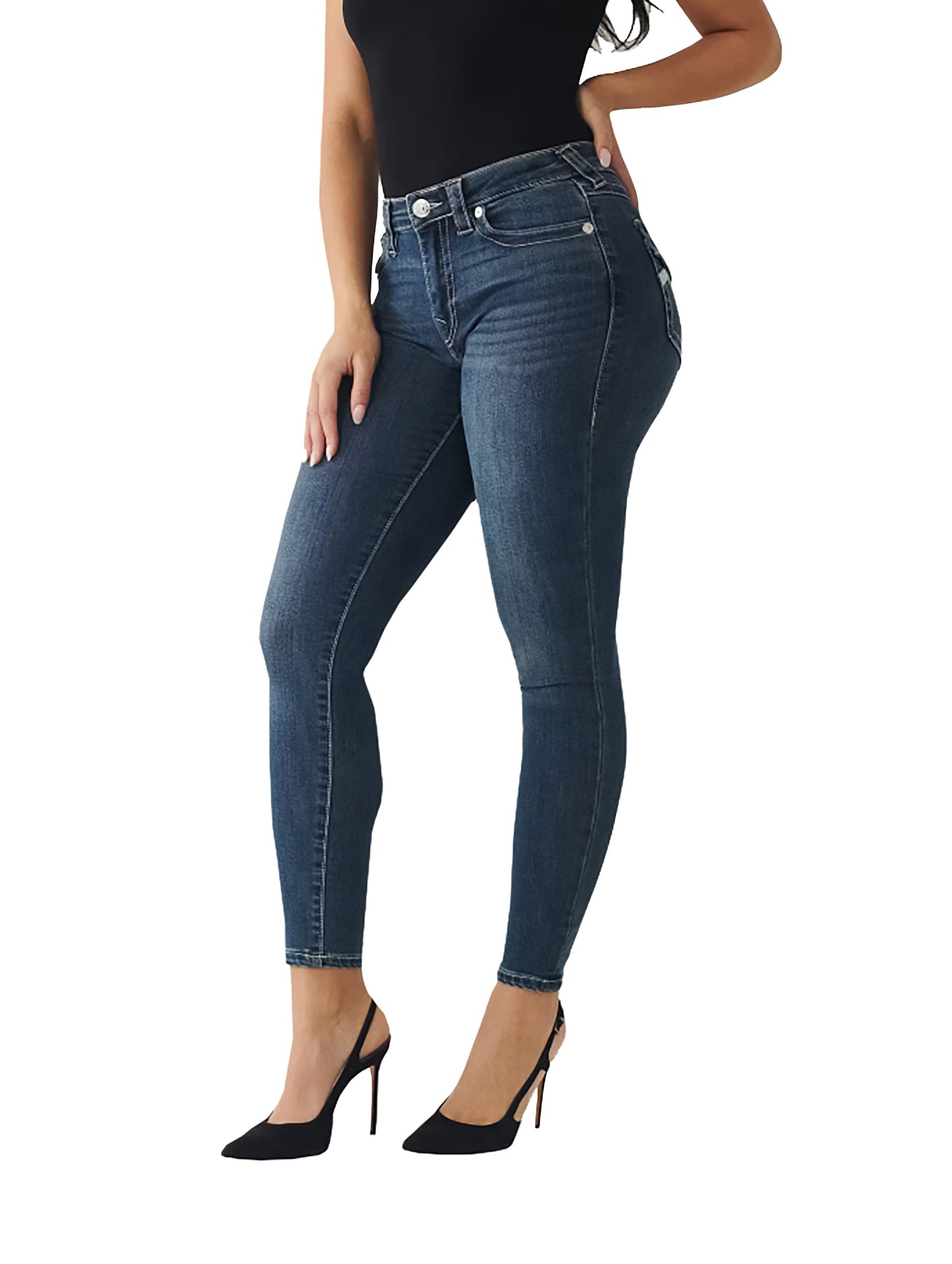 Halle Mid Rise Super Skinny Jean Beach Scape 26