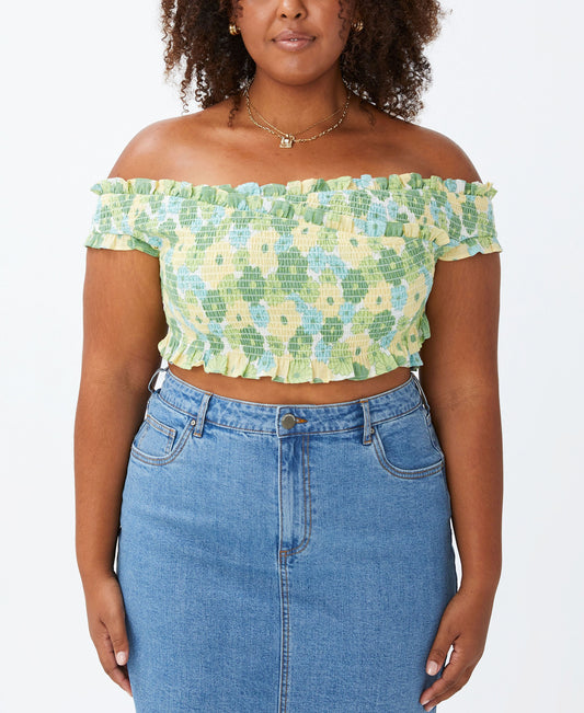 Plus Size Trendy Sierra Short Sleeve Shirred Cross Over Top