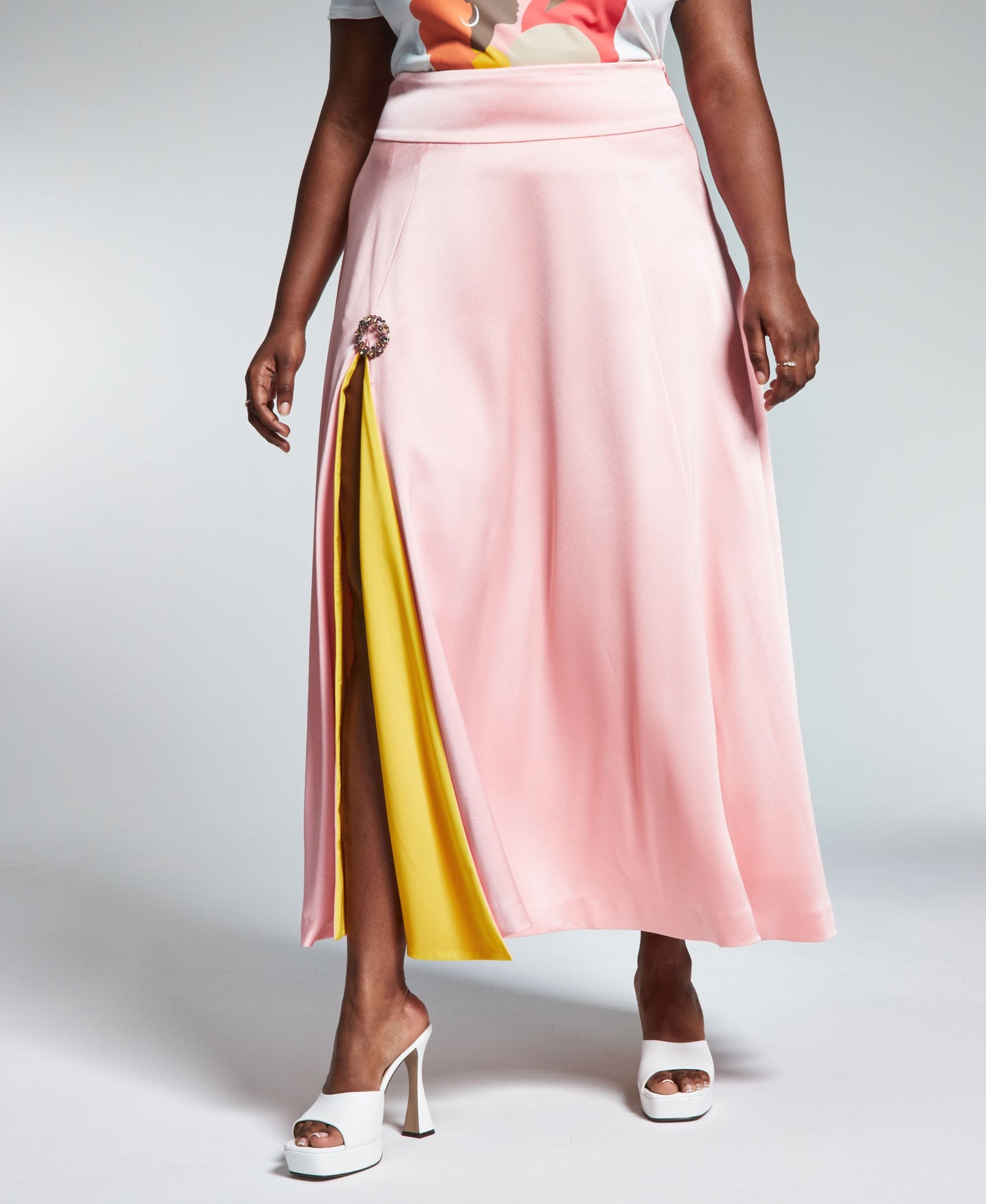 GooGoo Atkins Trendy Plus Size Maxi Slit Skirt