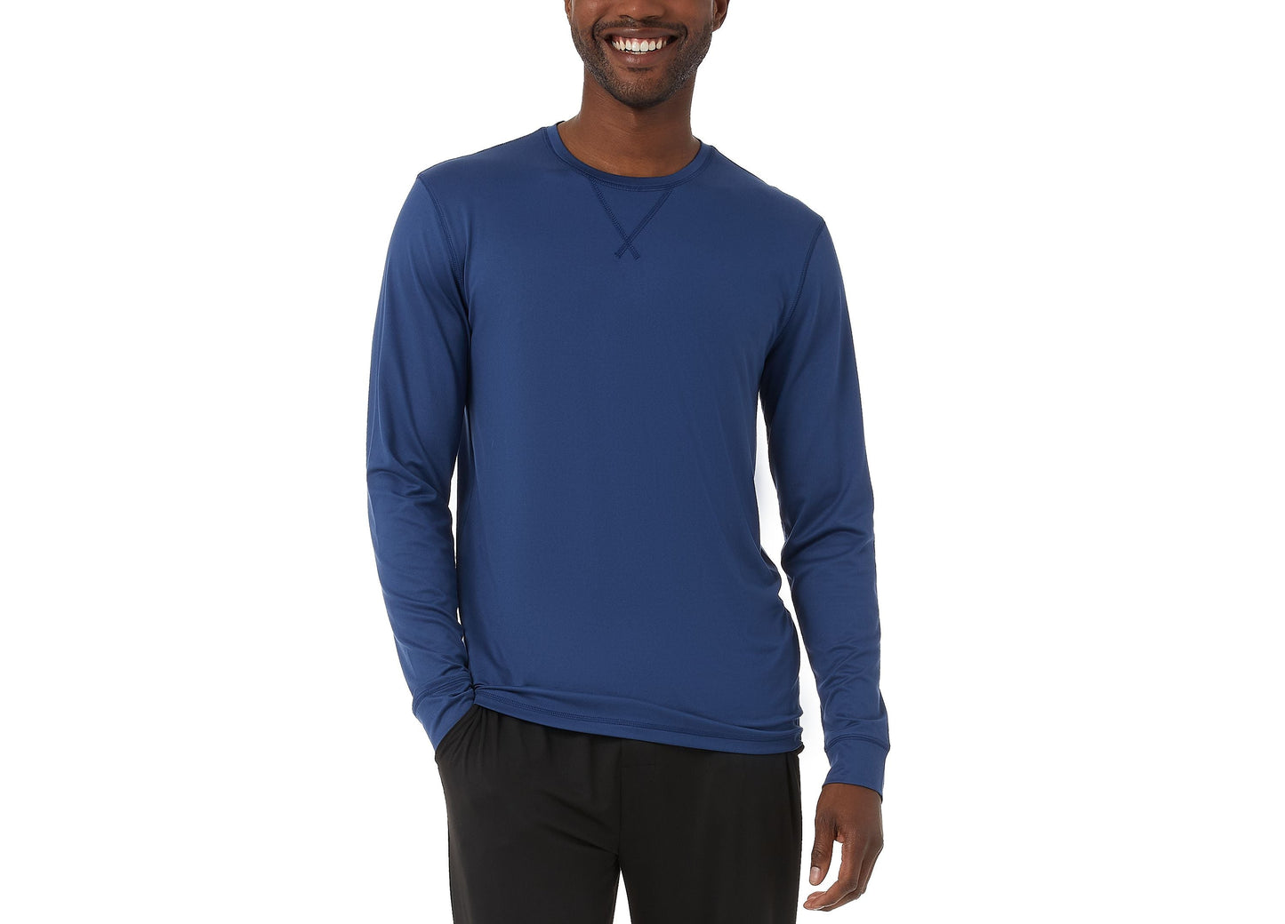 Men's Crewneck Long-Sleeve Pajama Shirt