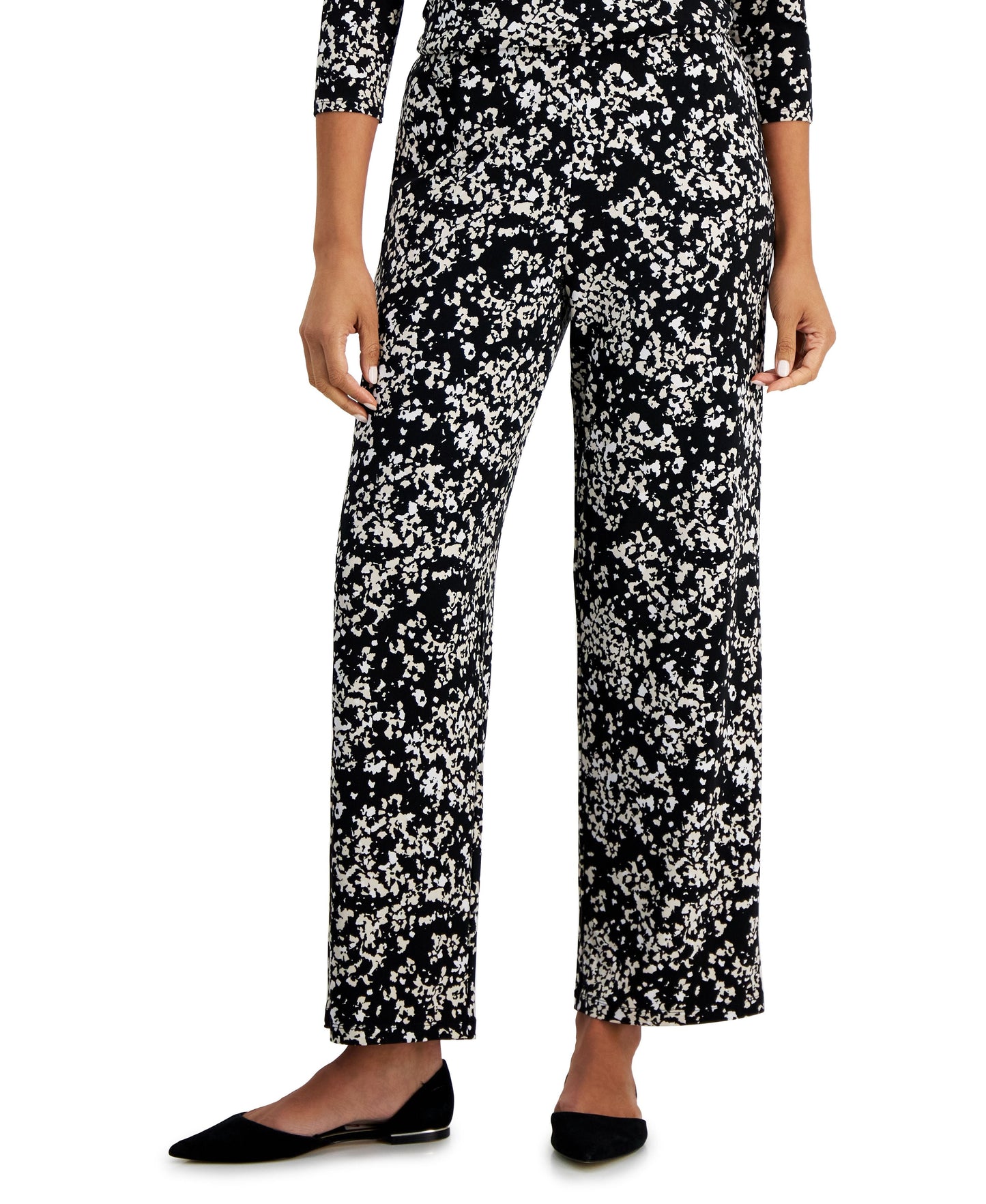 Petite Sea of Petals Knit Pants