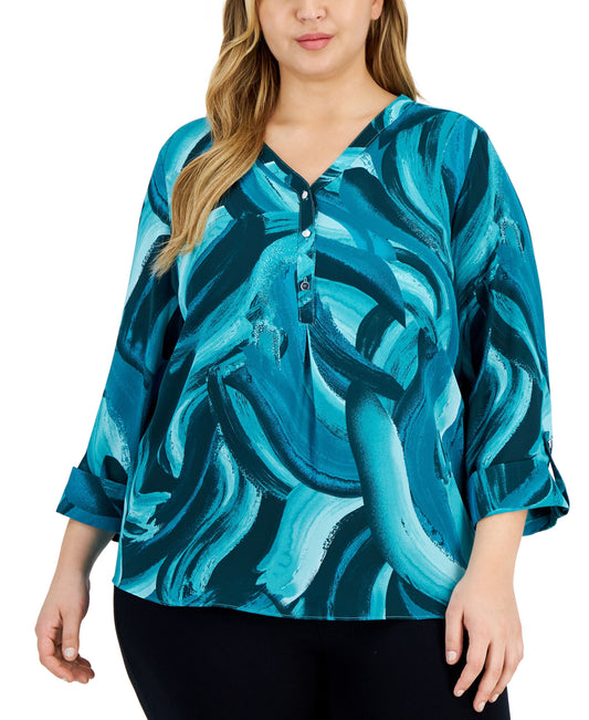 Plus Size Eva Expression Utility Top