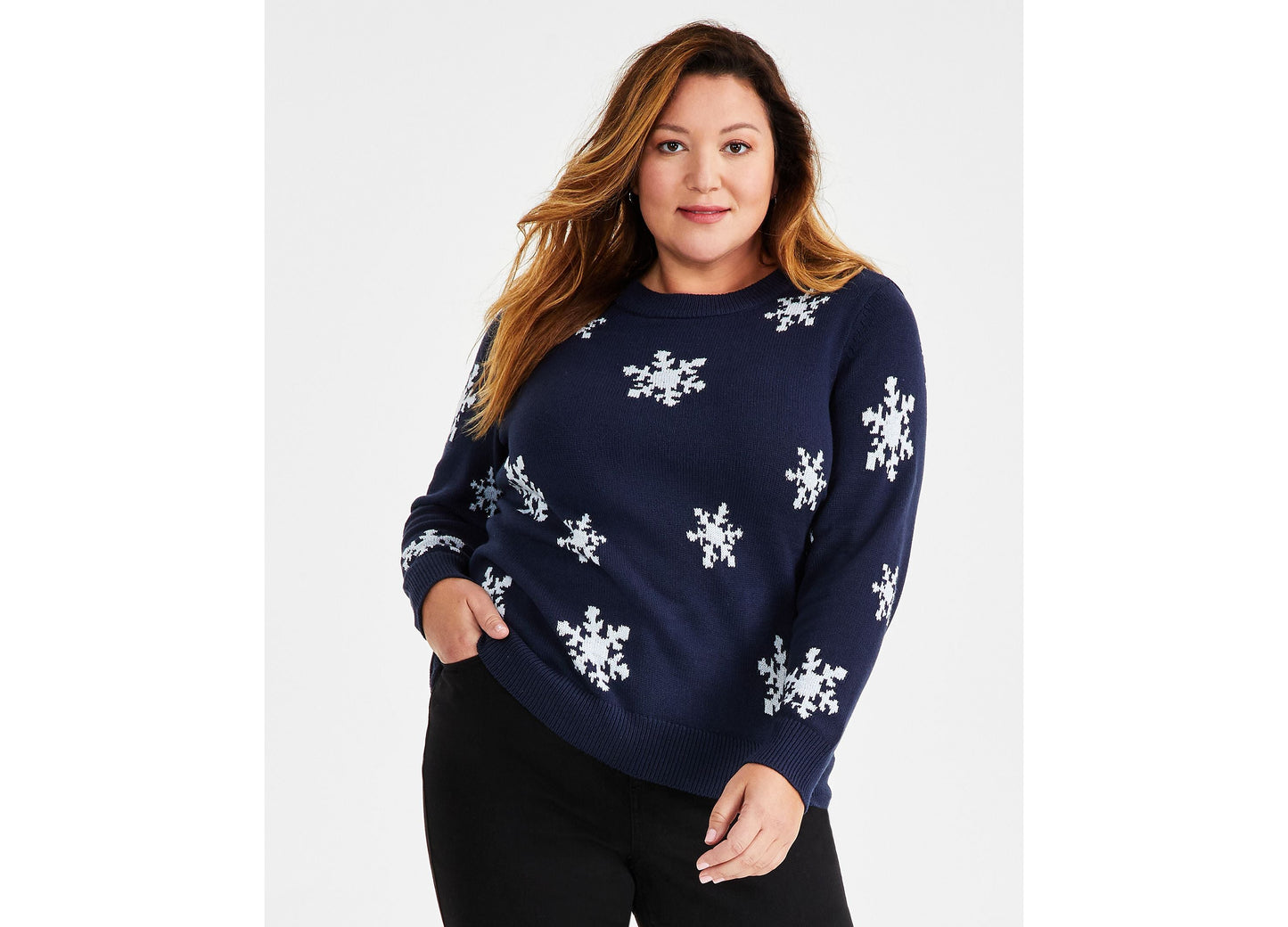 Plus Size Novelty Pullover Sweater