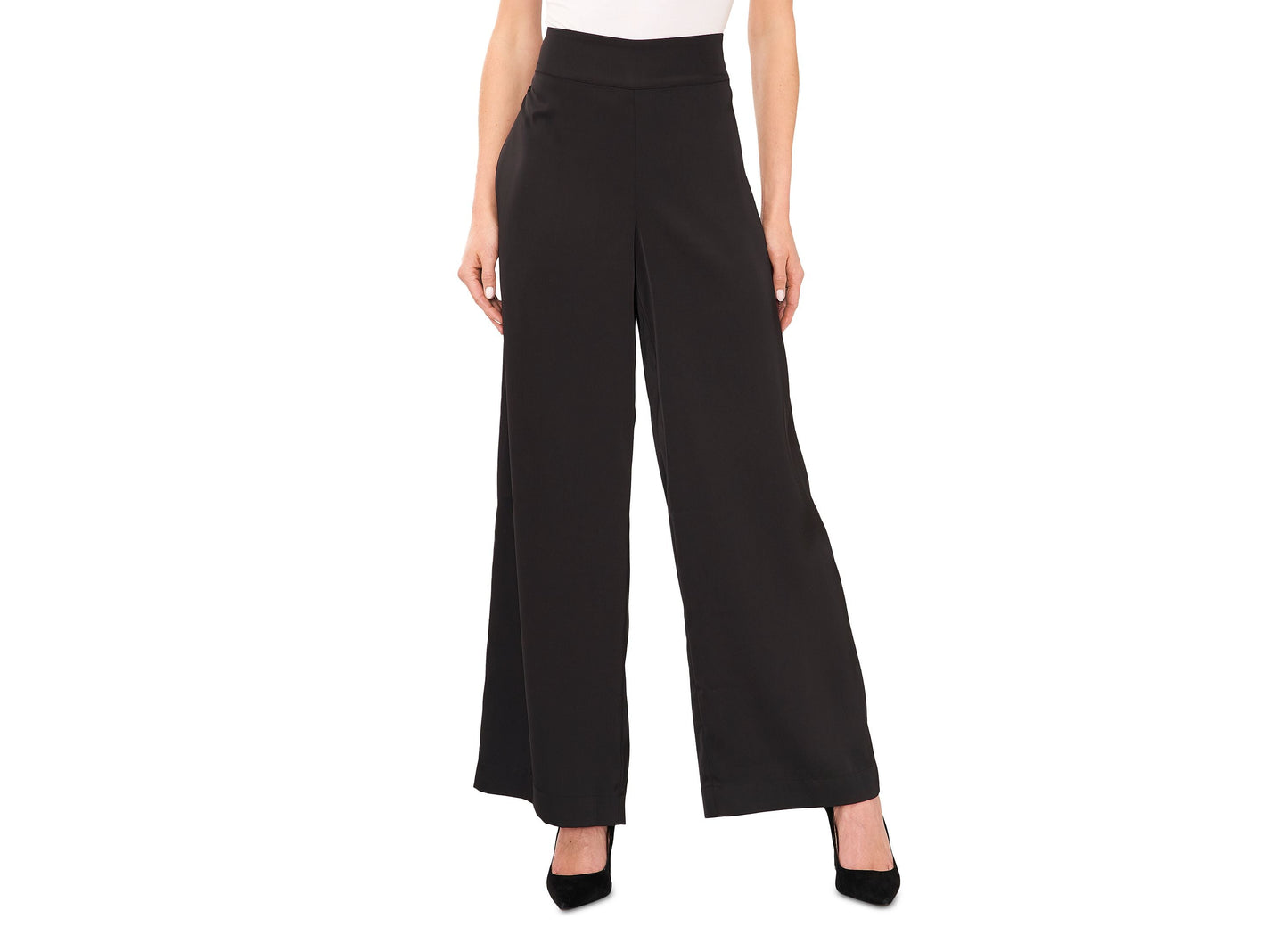 Women's High-Rise Wide-Waistband Wide-Leg Pants
