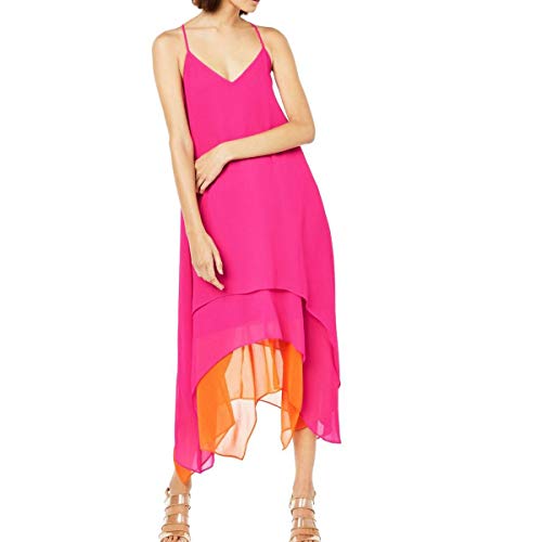 Sleeveless Tiered Handkerchief-Hem Dress