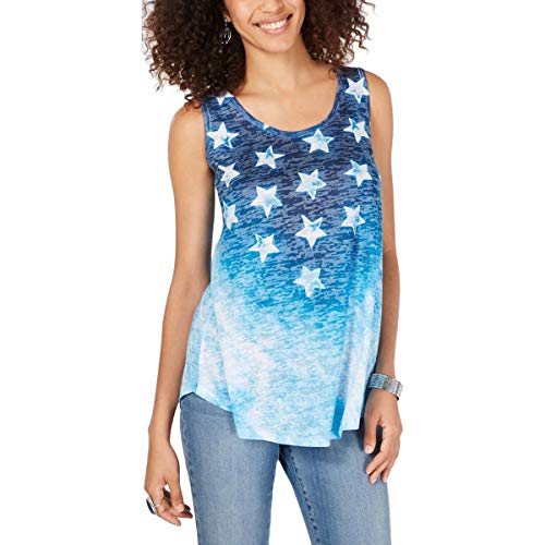 Graphic Ombr&eacute; Sleeveless Top