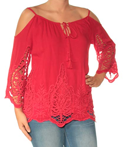 INC International Concepts Cold Shoulder Peasant Top