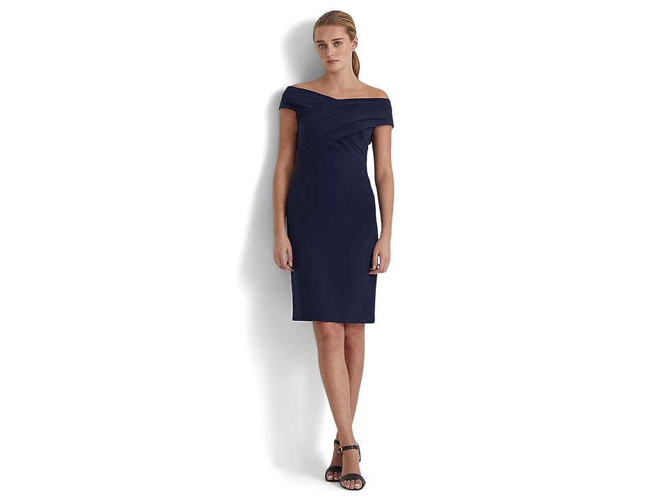 Women's Crepe Off-the-Shoulder Cocktail Dress