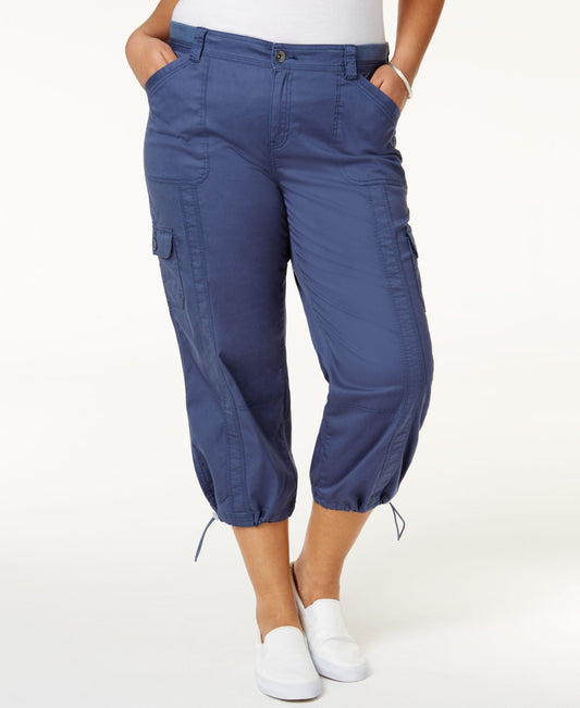Plus Size Capri Cargo Pants